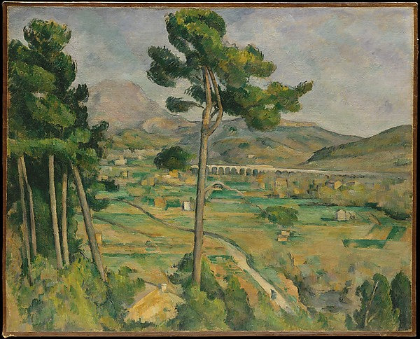Paul Cézanne:Mont Sainte-Victoire and the Viaduct of the Arc-16x12"(A3) Poster