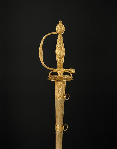 Smallsword with Scabbard hallmarked 1773–74, Poster Print Wall Art