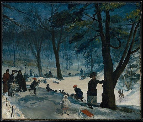 Central Park Winter c1905-William James Glackens, Poster Print - Wall Art