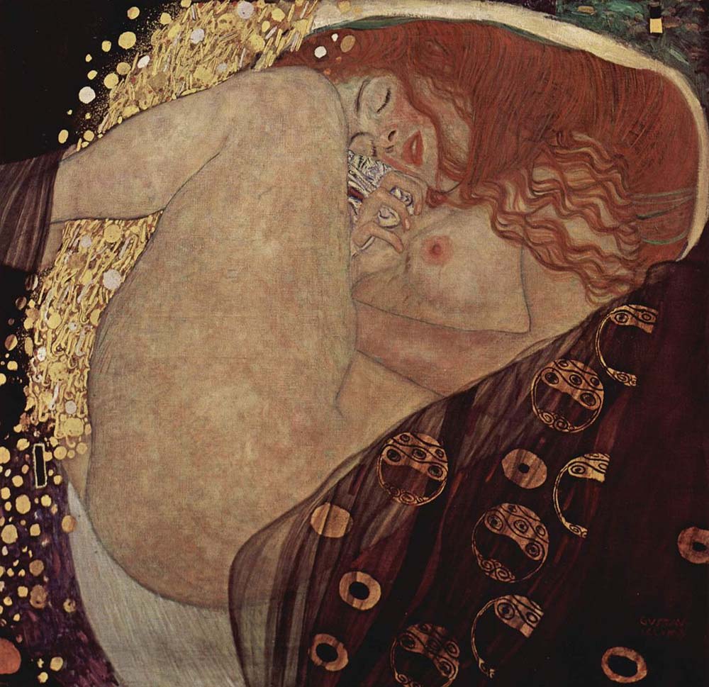 Danae - Gustav Klimt - 1907, A4 Poster Print