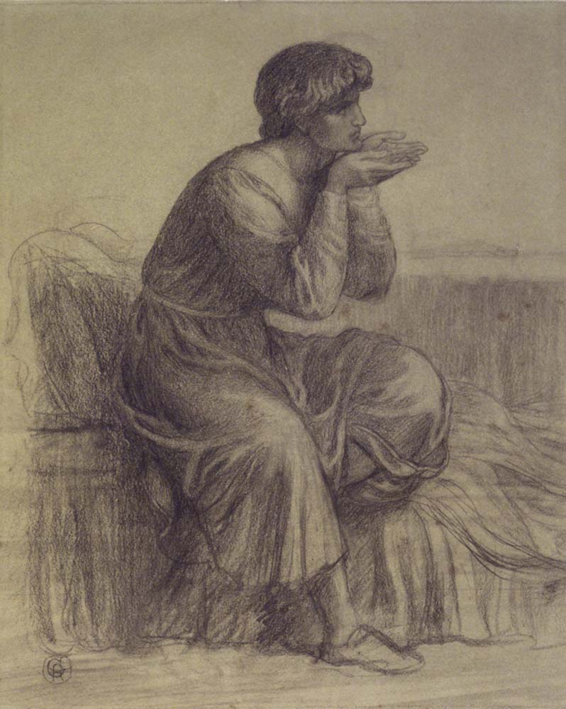Dante, ca1879 by Dante Gabriel Rossetti, English Pre-Raphaelite Painter,16x12"(A3) Poster Print