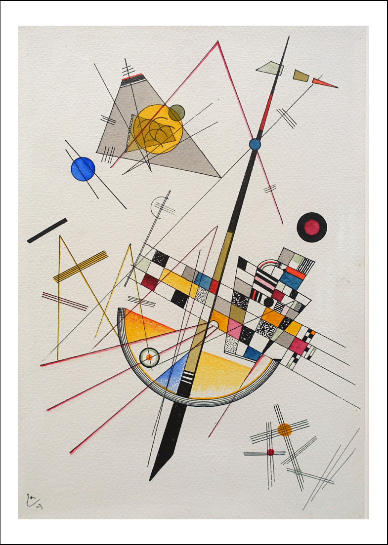 Delicate_Tension 1923 by Wassily Kandinsky, 16x12"(A3) Poster Print