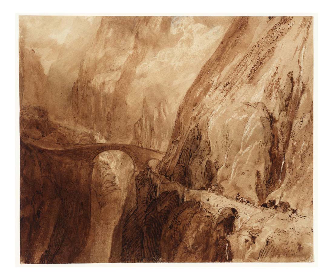 Devil's Bridge, Mt St Gothard, 1806-07 by John Mallord William Turner RA, 12x8"(A4) Poster