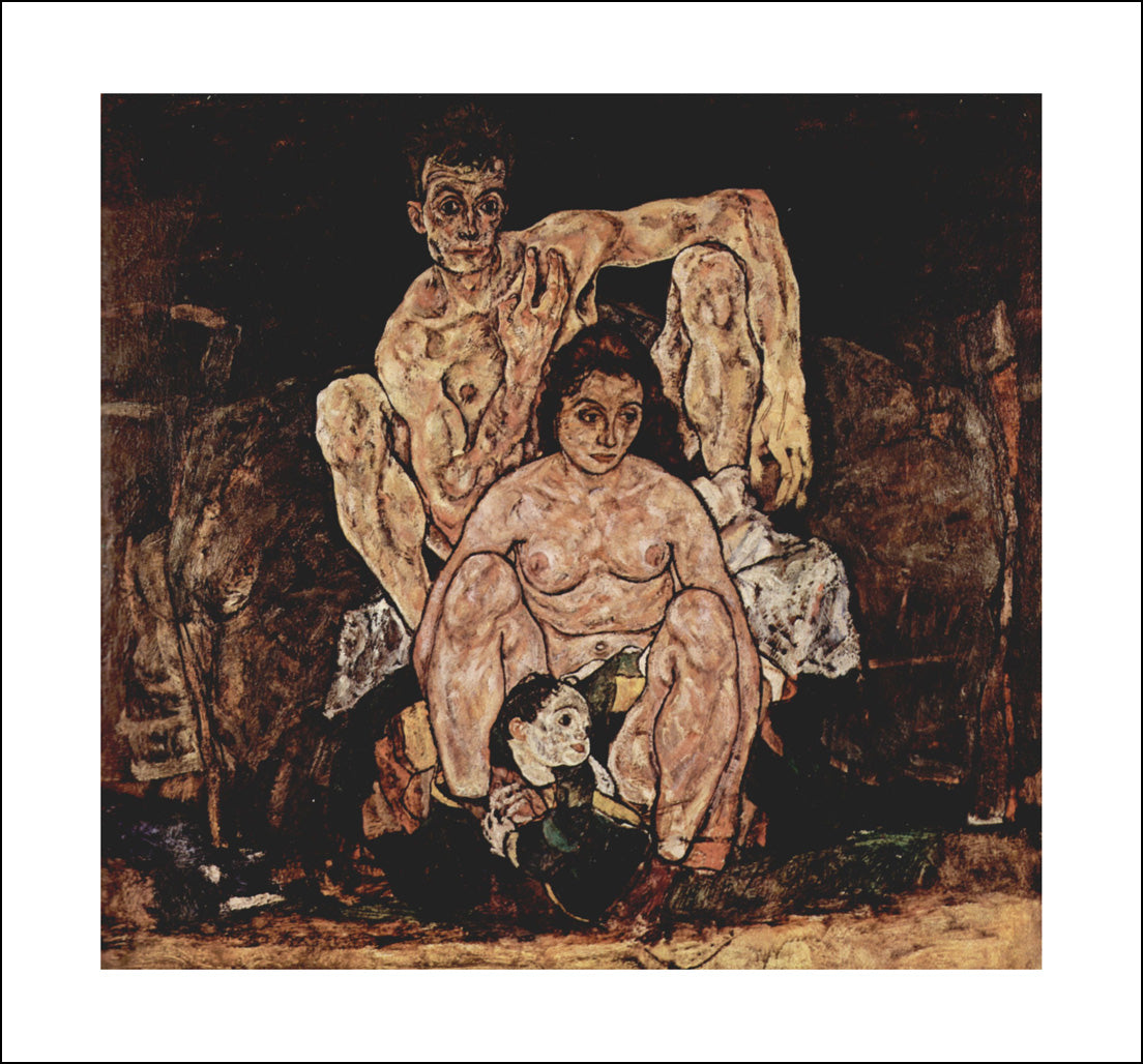The family by Egon Schiele, 12x8" (A4) Poster Print