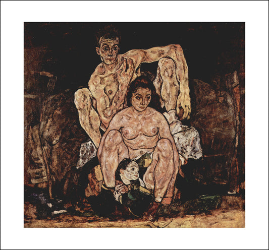 The family by Egon Schiele, 12x8" (A4) Poster Print