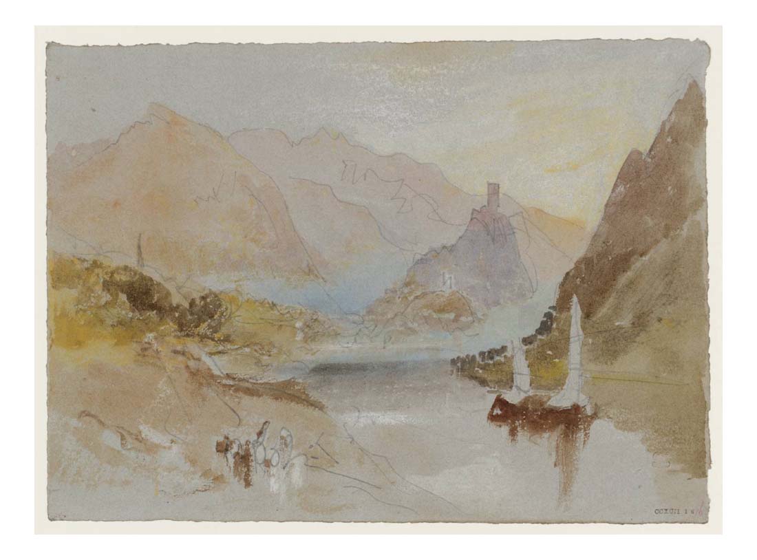 Distant View of Cochem from the South, 1840 by John Mallord William Turner RA, 12x8"(A4) Poster