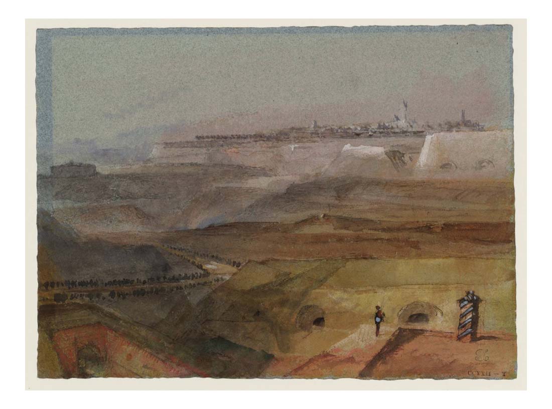Distant View of Luxembourg from the Bourbon Plateau, 1839 by John Mallord William Turner RA, 12x8"(A4) Poster