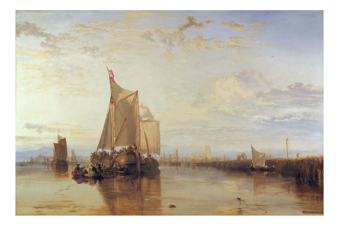 Dort or Dordrecht- The Dort Packet-Boat from Rotterdam Becalmed, 1818 by John Mallord William Turner RA, 12x8"(A4) Poster