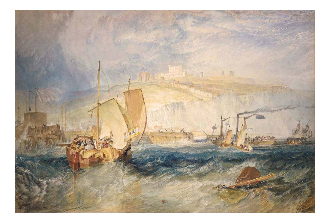 Dover Castle from the Sea, 1822 by John Mallord William Turner RA, 12x8"(A4) Poster