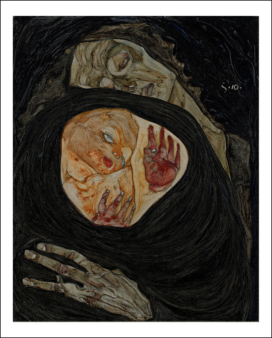 Dead_Mother_I _-_  by Egon Schiele, 12x8" (A4) Poster Print