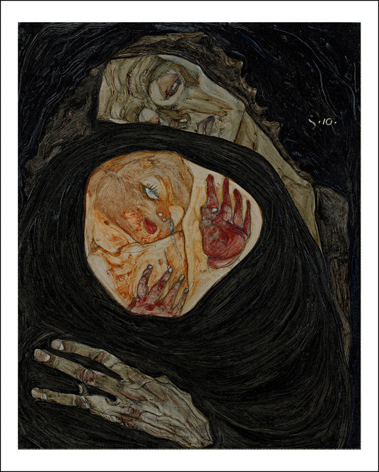 Dead_Mother_I _-_  by Egon Schiele, 12x8" (A4) Poster Print