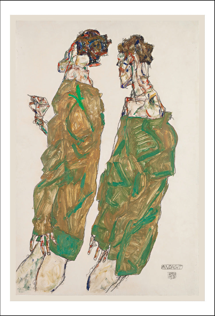 Devotion _-_  by Egon Schiele, 12x8" (A4) Poster Print