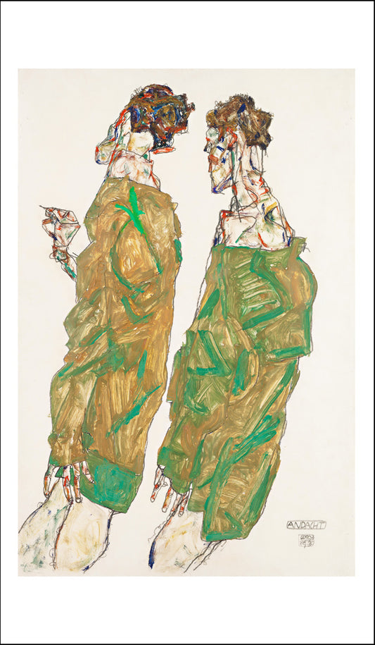 Devotion _-_ 2 by Egon Schiele, 12x8" (A4) Poster Print