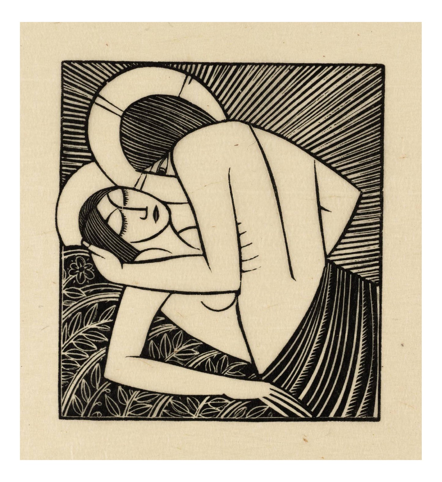 Stay Me with Apples, 1925, vintage art by Eric Gill, 12x8"(A4) Poster Print