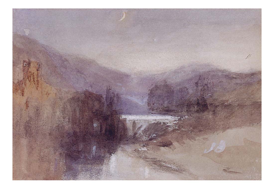 Evening Landscape with a Tower and Bridge, 1840 by John Mallord William Turner RA