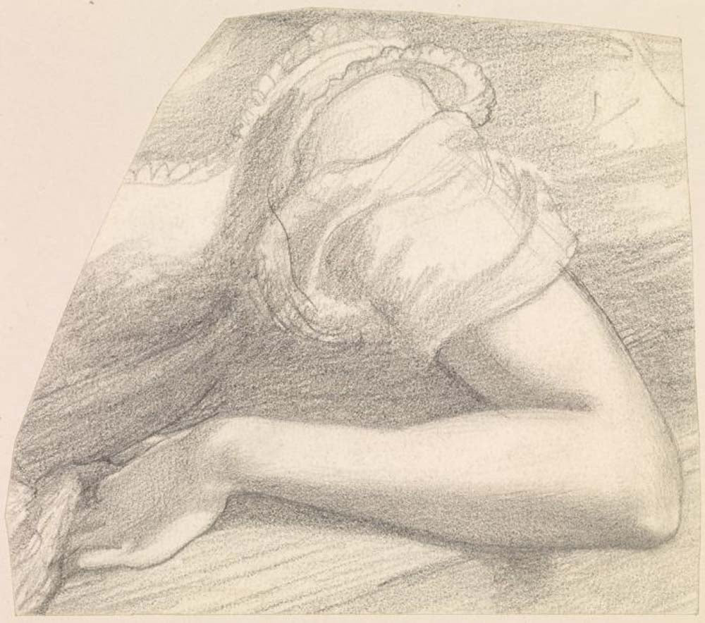 Woman's left Arm&Shoulder , 1878-82 by Dante Gabriel Rossetti, English Pre-Raphaelite Painter,16x12"(A3) Poster Print