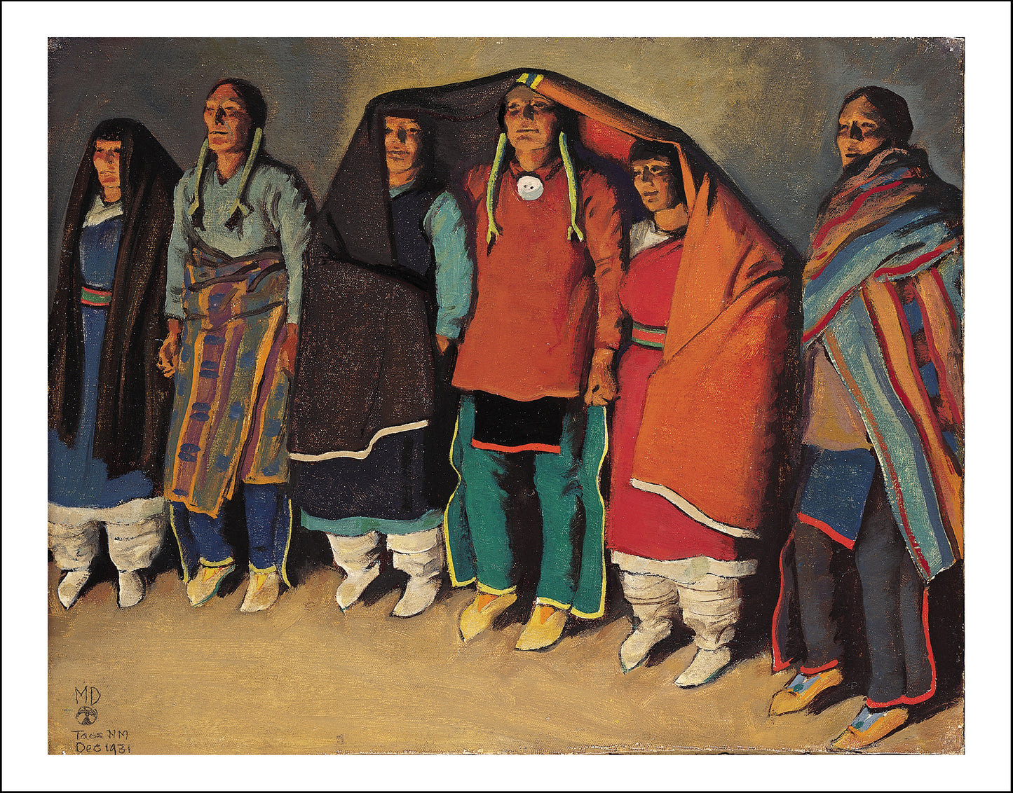 Figure by Maynard Dixon, Classic American Western Art, 16x12" (A3) Poster Print