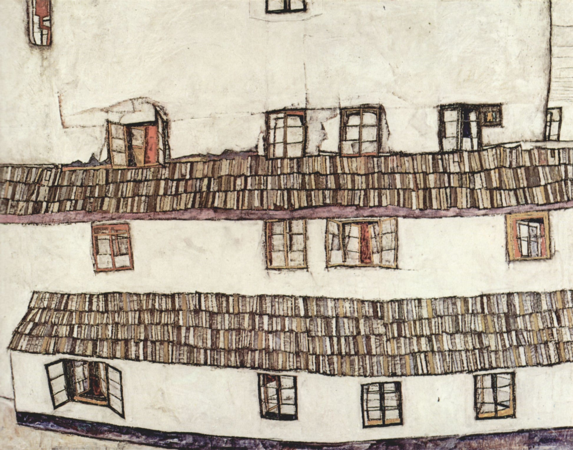 Finestre, landscape by Egon Schiele, 12x8" (A4) Poster