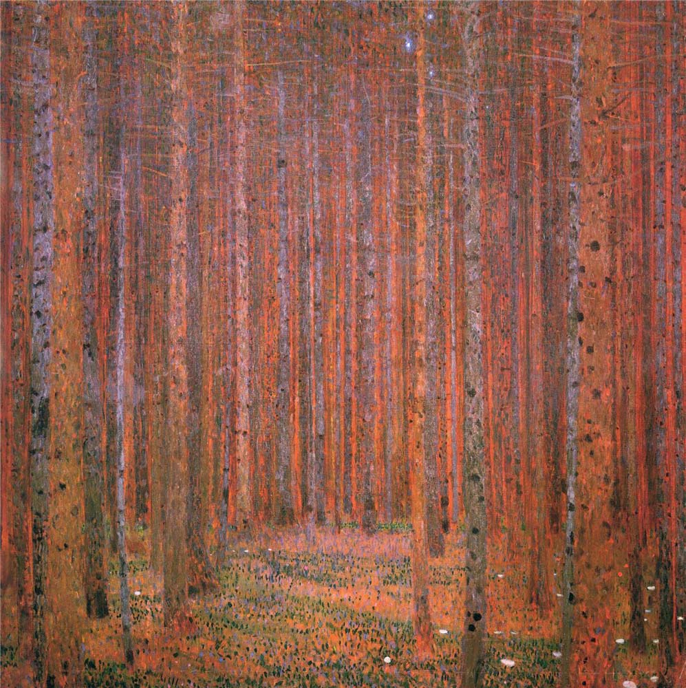Fir Forest I - Gustav Klimt - 1901, A4 Poster Print