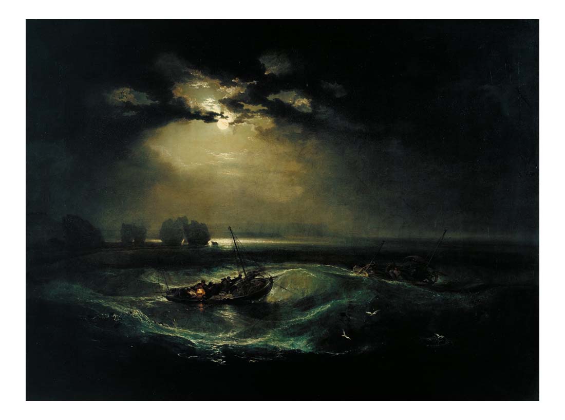 Fishermen at Sea, 1796 by John Mallord William Turner RA, 12x8"(A4) Poster