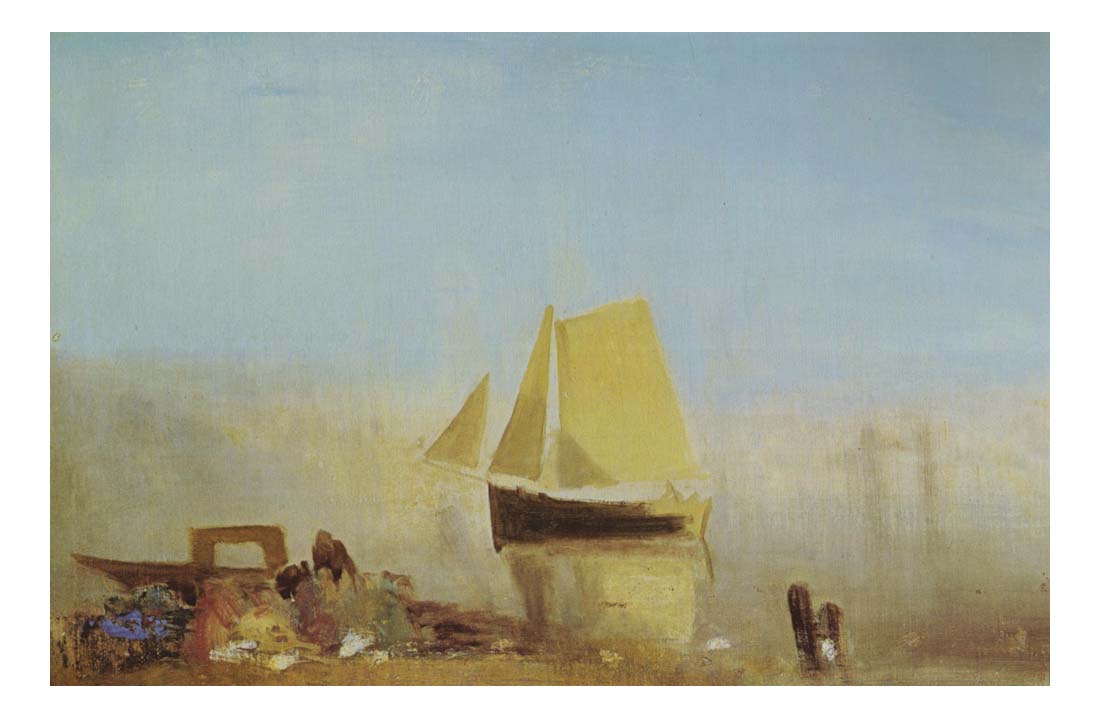 Fishing Boat in a Mist, 1828 by John Mallord William Turner RA, 12x8"(A4) Poster