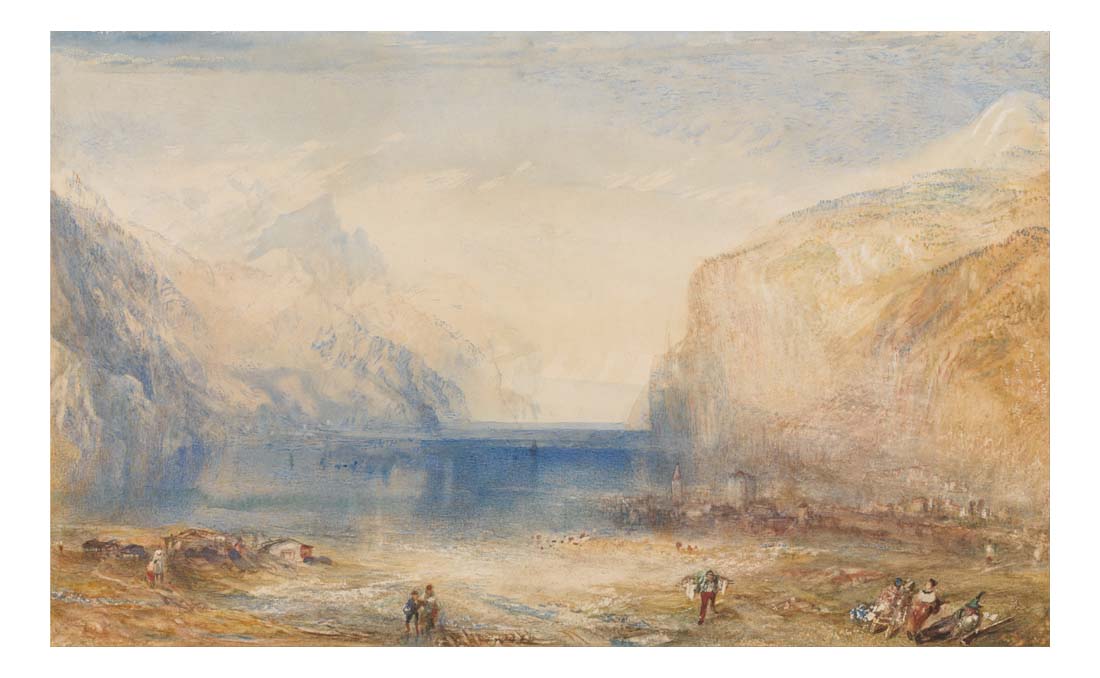 Fluelen - Morning (Looking towards the Lake), 1845 by John Mallord William Turner RA, 12x8"(A4) Poster