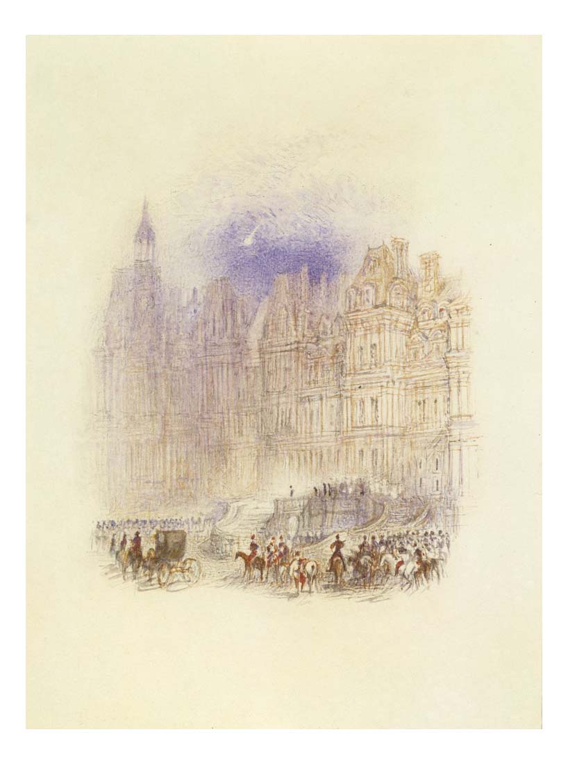 Fontainebleau -The Departure of Napoleon, 1833 by John Mallord William Turner RA, 12x8"(A4) Poster