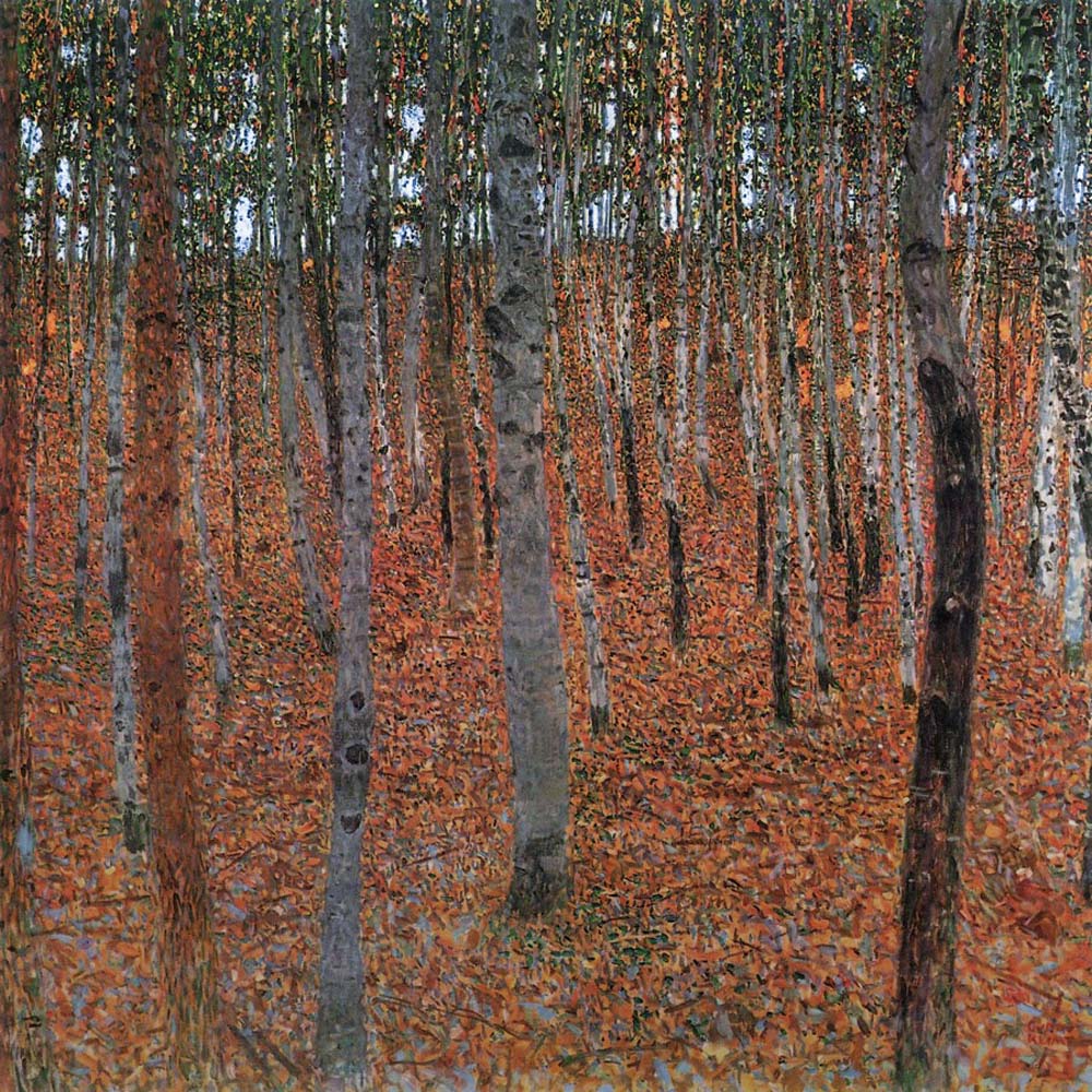 Forest of Beech Trees - Gustav Klimt - 1902, 16x12" (A3) Poster Print