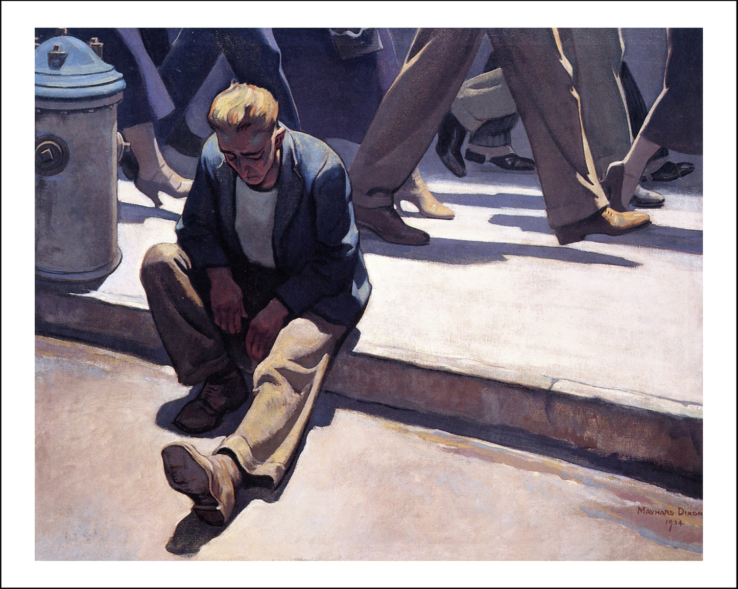 Forgotten Man (Great Depression Classic), 1934 by Maynard Dixon, Classic American Western Art, 16x12" (A3) Poster Print
