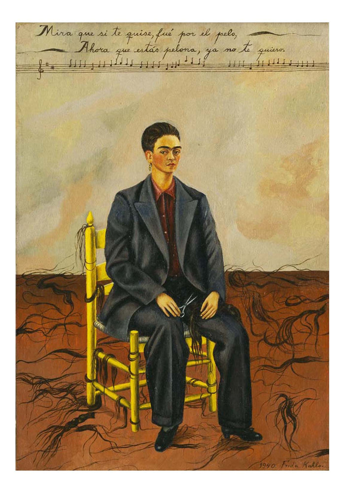 Frida Kahlo - Self-Portrait with Cropped Hair, 16x12
