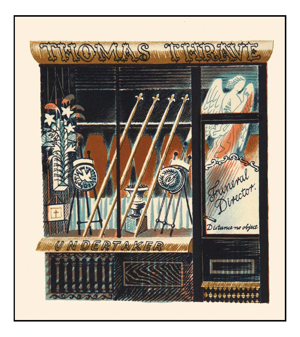 High Street Series: Funeral Director by Eric Ravilious - A4 Poster