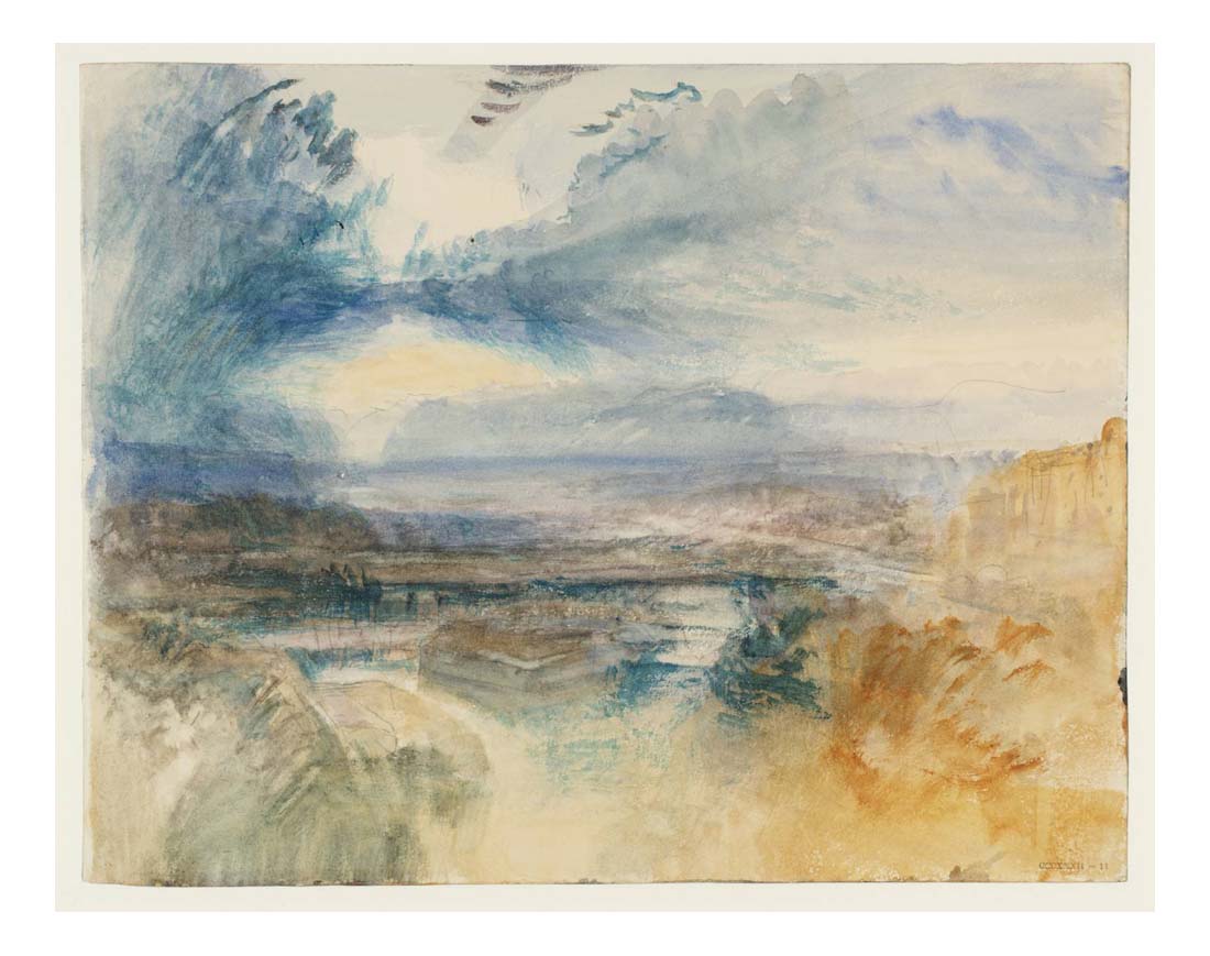 Geneva, Fort l'Ecluse Seen in the Distance from the Old Walls, 1841 by John Mallord William Turner RA, 12x8"(A4) Poster