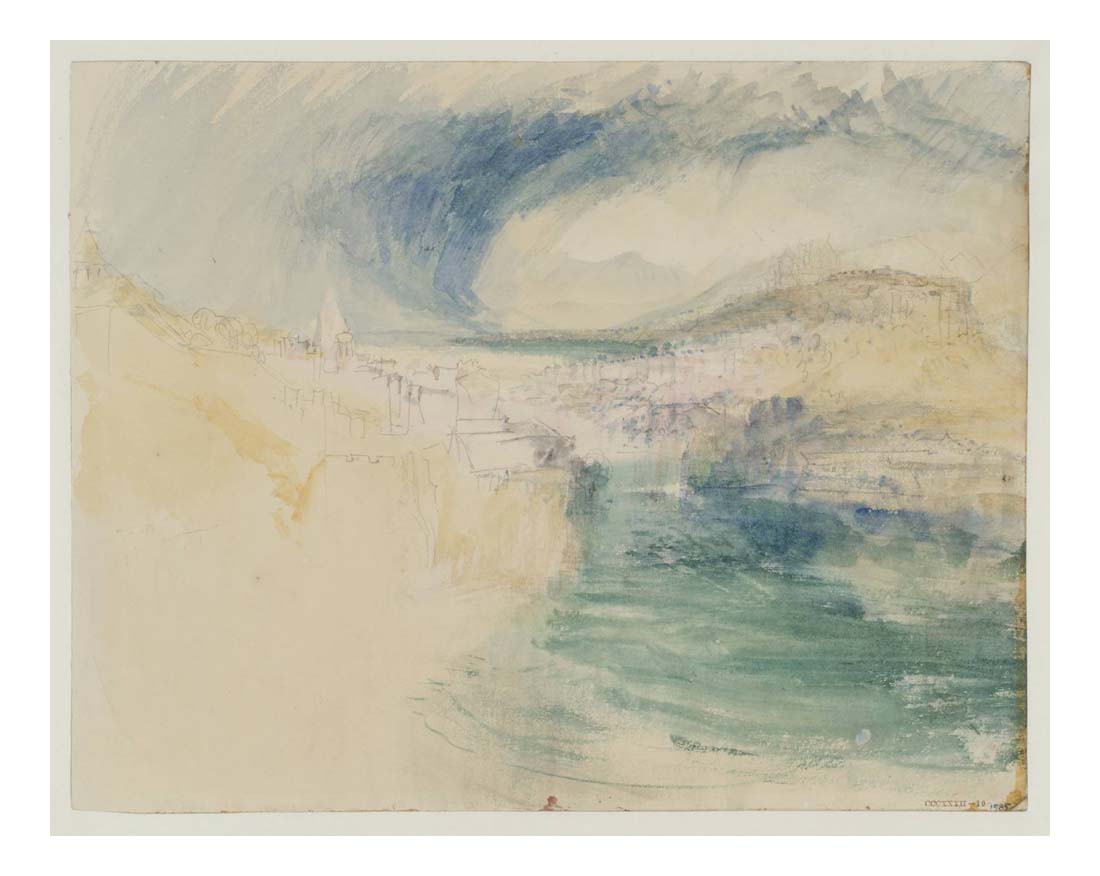 Geneva, Storm Clouds Approaching from the Lake, 1841 by John Mallord William Turner RA, 12x8"(A4) Poster