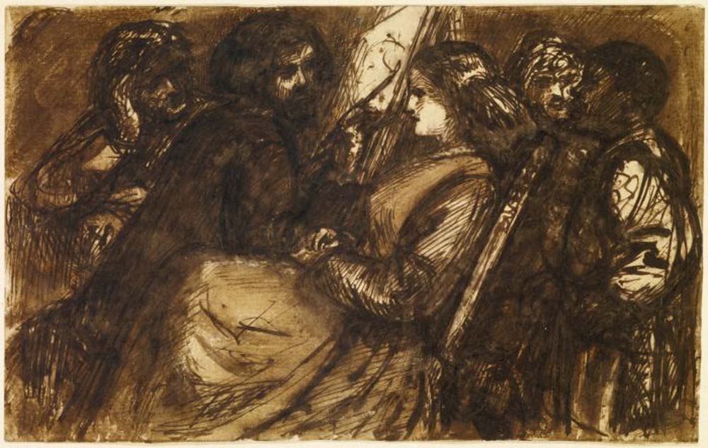 Giorgione Painting, 1853 by Dante Gabriel Rossetti, English Pre-Raphaelite Painter,16x12"(A3) Poster Print