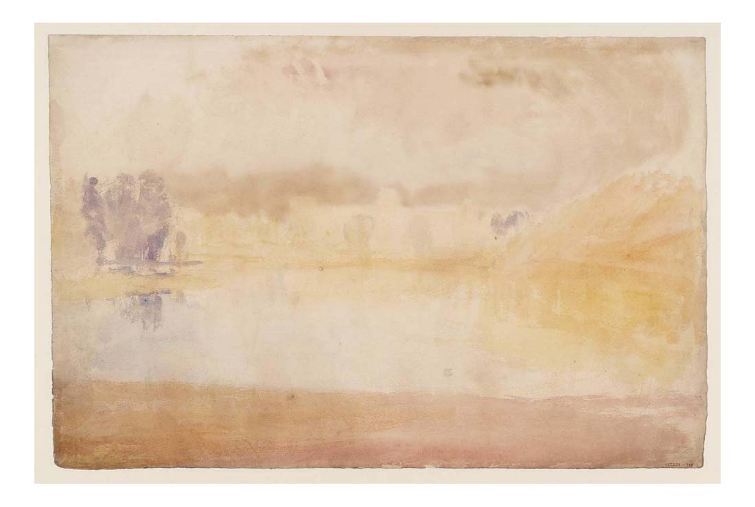Hampton Court from River, 1820-30 by John Mallord William Turner RA, 12x8"(A4) Poster