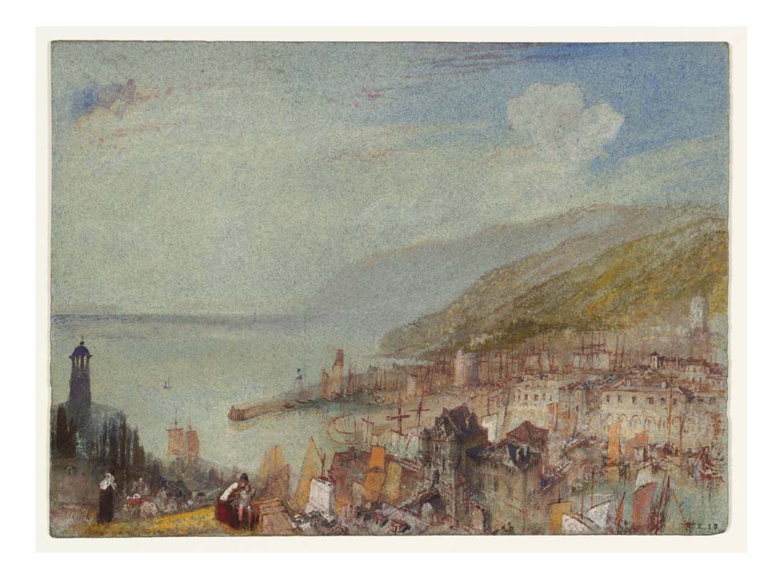Honfleur from Above, 1832 by John Mallord William Turner RA, 12x8"(A4) Poster
