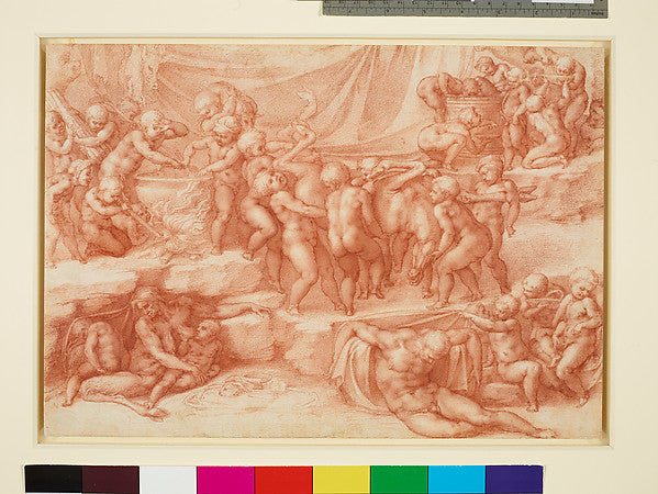 A Bacchanal of Children 1530–33-Michelangelo Buonarroti,16x12"(A3)Poster