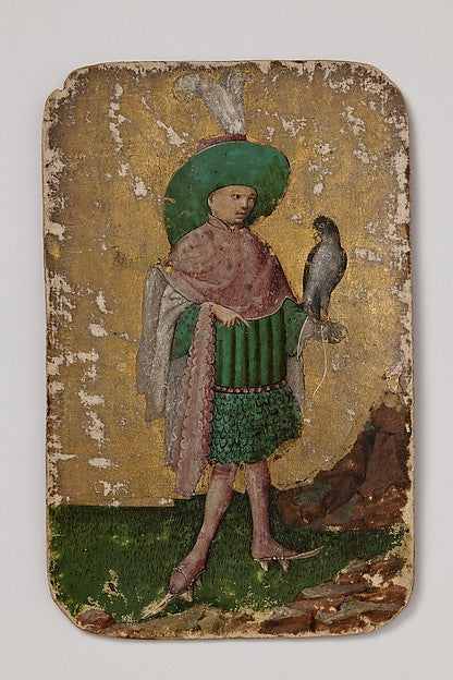 :Upper Knave of Falcons from The Stuttgart Playing Cards c14-16x12"(A3) Poster
