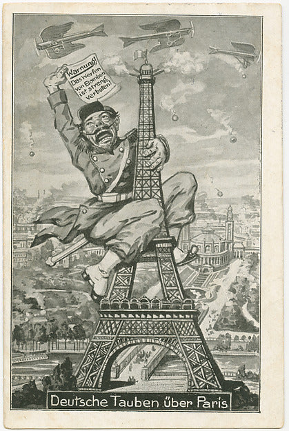 Anonymous, German, 20th century:German Pigeons over Paris! 1-16x12"(A3) Poster