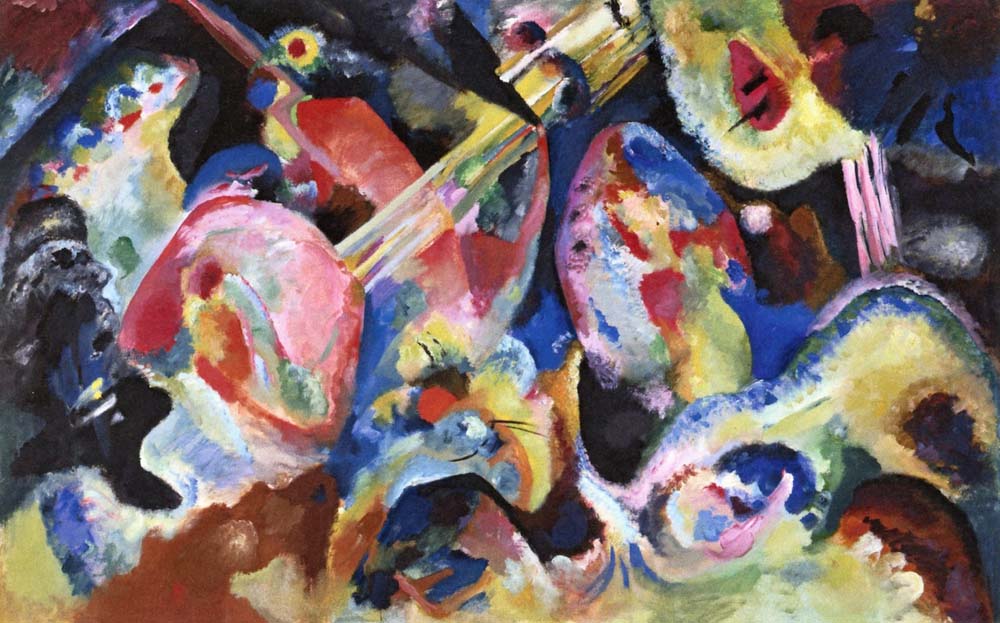 Improvisation Deluge - Wassily Kandinsky -1913 by Wassily Kandinsky, 12x8"(A4) Poster Print