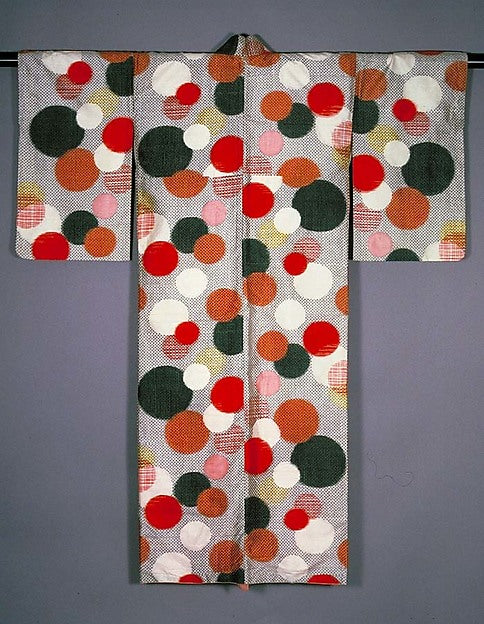:????????????????,Meisen Kimono with Overlapping Circular Pa-16x12"(A3) Poster