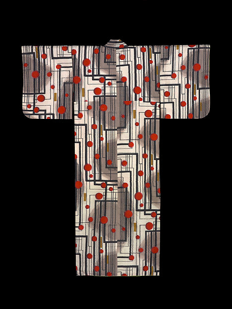 :??????????,Meisen Kimono with Geometric Patterns c1920s-16x12"(A3) Poster