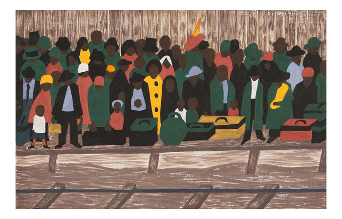 Jacob Lawrence - And the migrants kept coming, 16x12