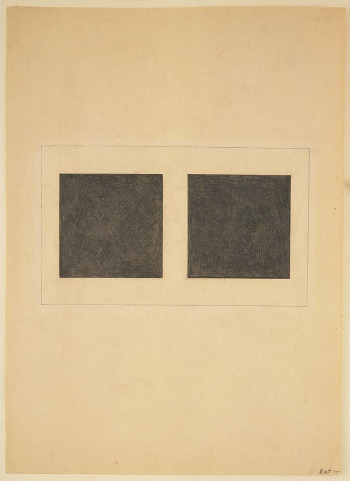 Kazimir Malevich - Suprematist Elements Squares, vintage art, A3 (16x12