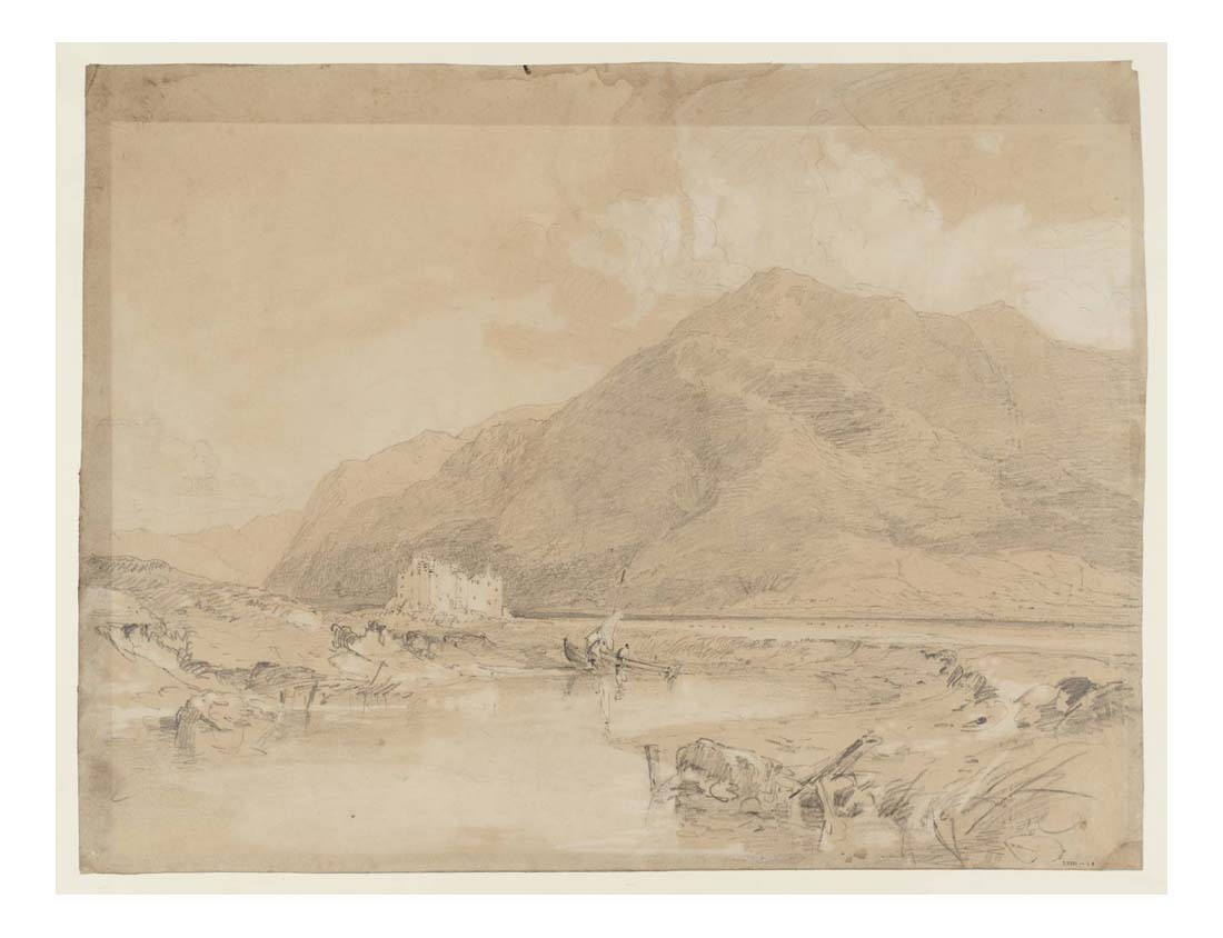 Kilchurn Castle, with the River Orchy; Ben Cruachan Beyond, 1801 by John Mallord William Turner RA, 12x8"(A4) Poster