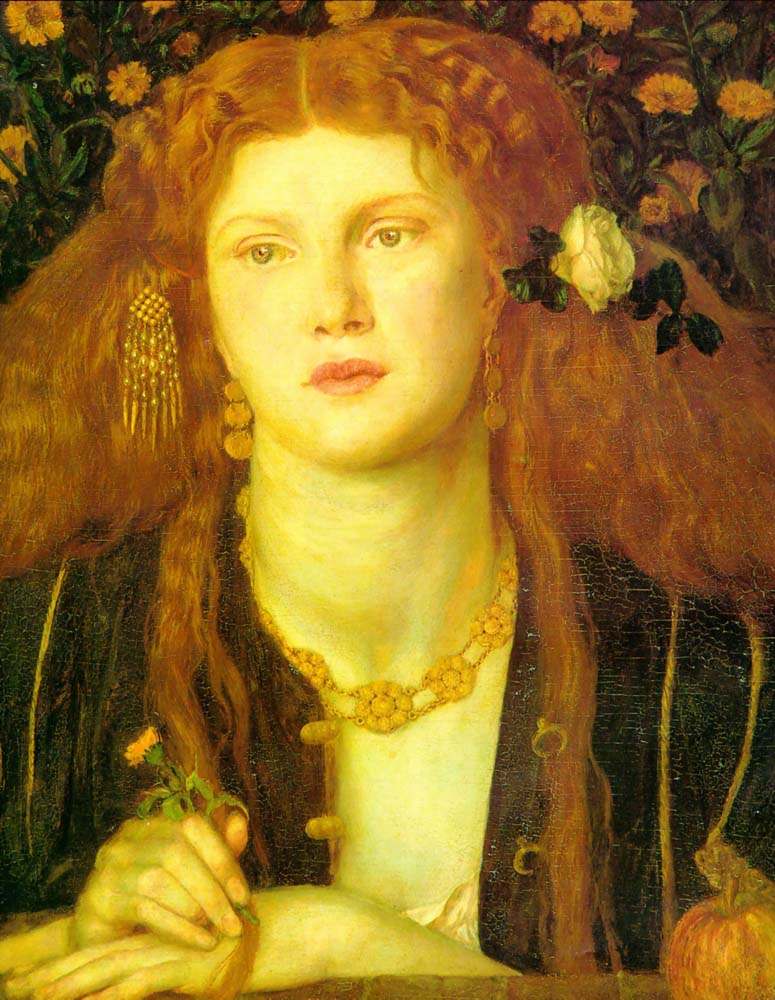 Kissed Mouth, 1881 by Dante Gabriel Rossetti, pre-Raphaelite artist, 12x8" (A4) Poster