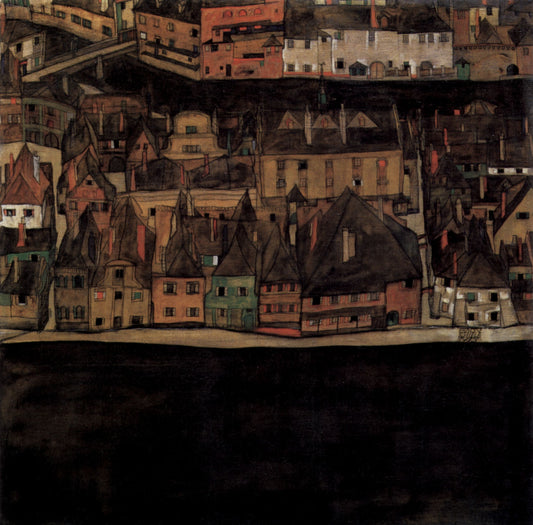 Kleinstadt, landscape by Egon Schiele, 12x8" (A4) Poster