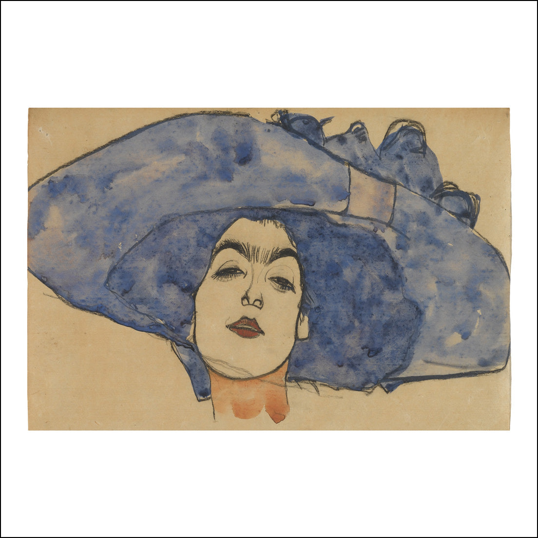 vintage artwork by Egon Schiele, 12x8" (A4) Poster Print