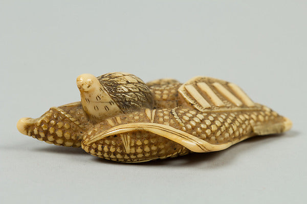 Netsuke of Birds and Corn 19th cent, Poster Print