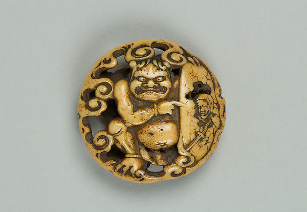 Netsuke with Carved Demon 18th cent, Poster Print